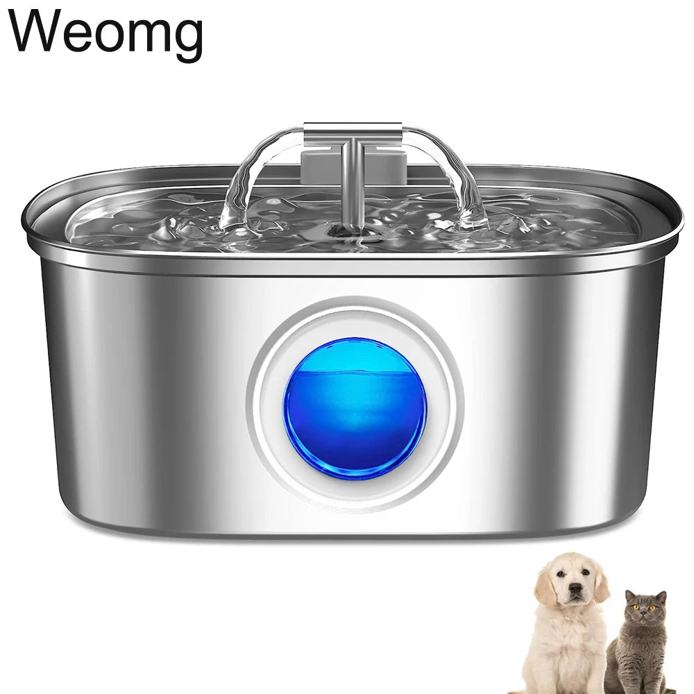 Fontaine à Eau existent en Acier Inoxydable pour Animaux de Compagnie, 3,2 L