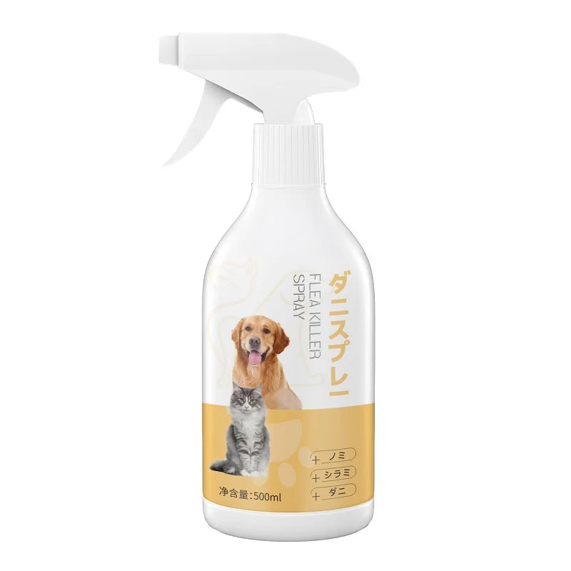 Spray anti-puces et tiques naturel pour chien et chat — 500ml