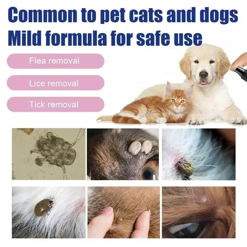 Spray anti-puces et anti-tiques pour chien et chat — Soulage les démangeaisons