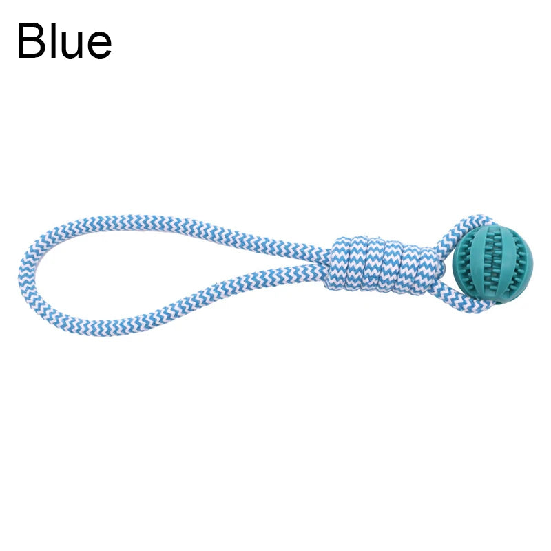 Balle jouet interactive pour chien — Corde coton & distributeur de friandises