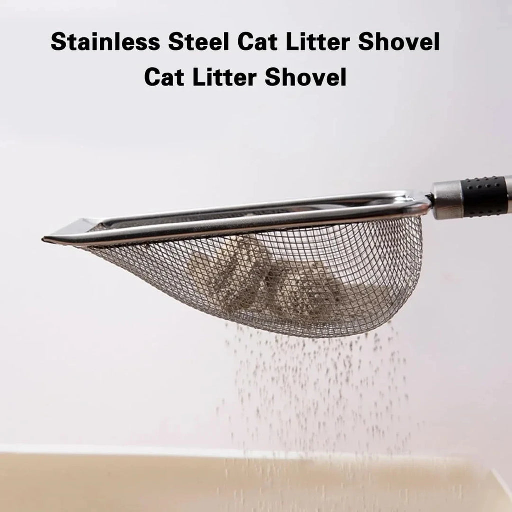 Pelle à litière en acier inoxydable pour chat