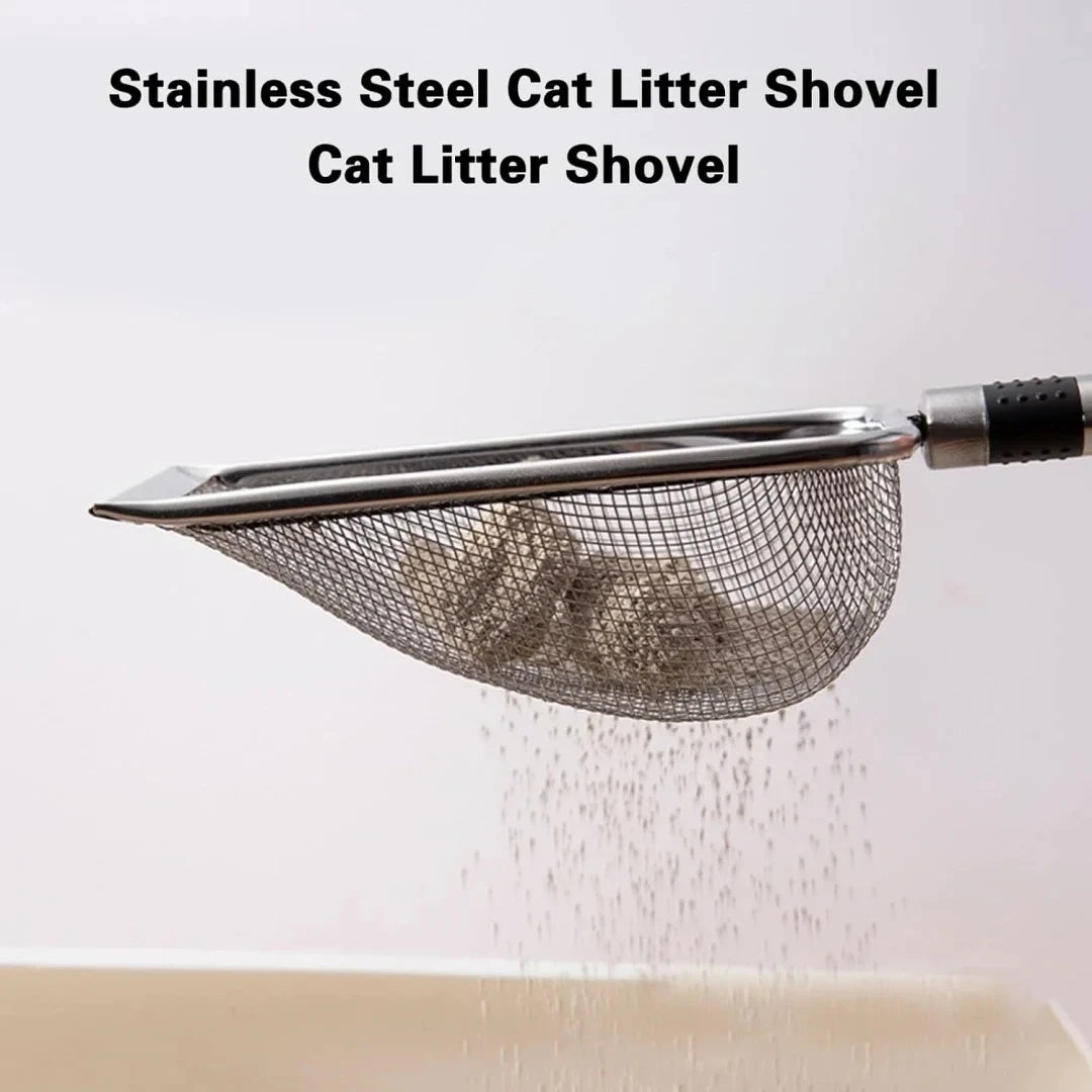 Pelle à litière en acier inoxydable pour chat