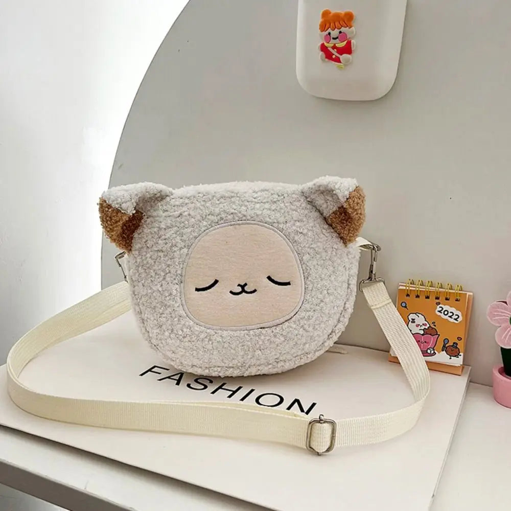 Sac à bandoulière en peluche pour femme