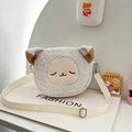Sac à bandoulière en peluche pour femme
