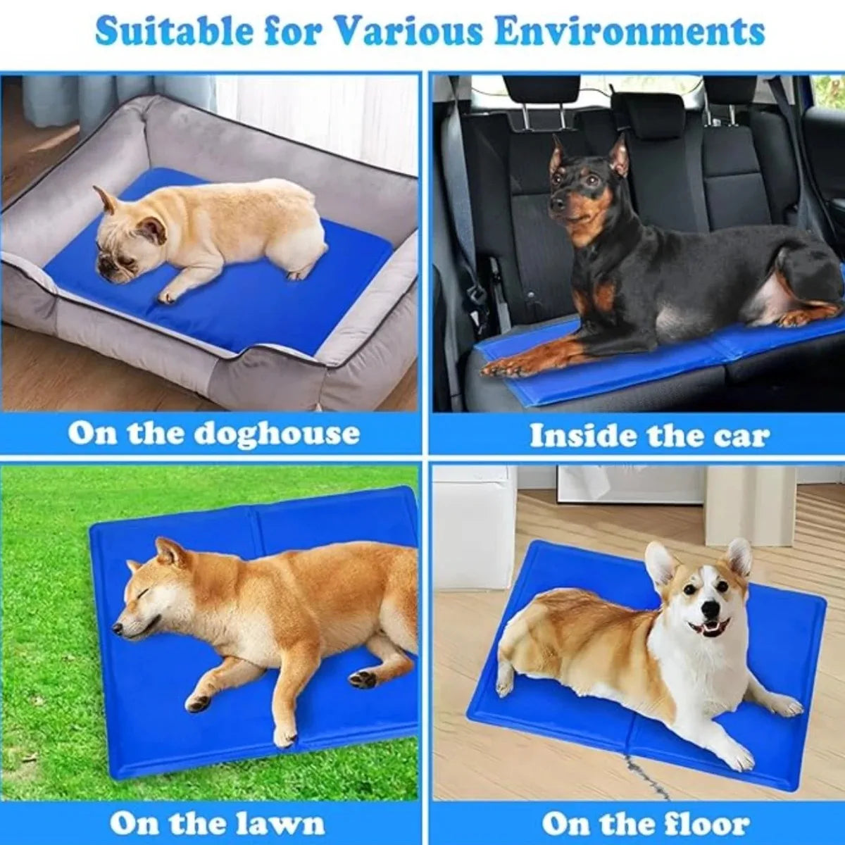 New Cooling Mat for Pets, Dog and Cat Pad, Summer Sleeping Cushion, Wear-Resistant, Heat Relief, Cooling Sponge Gel, Pet Supplies