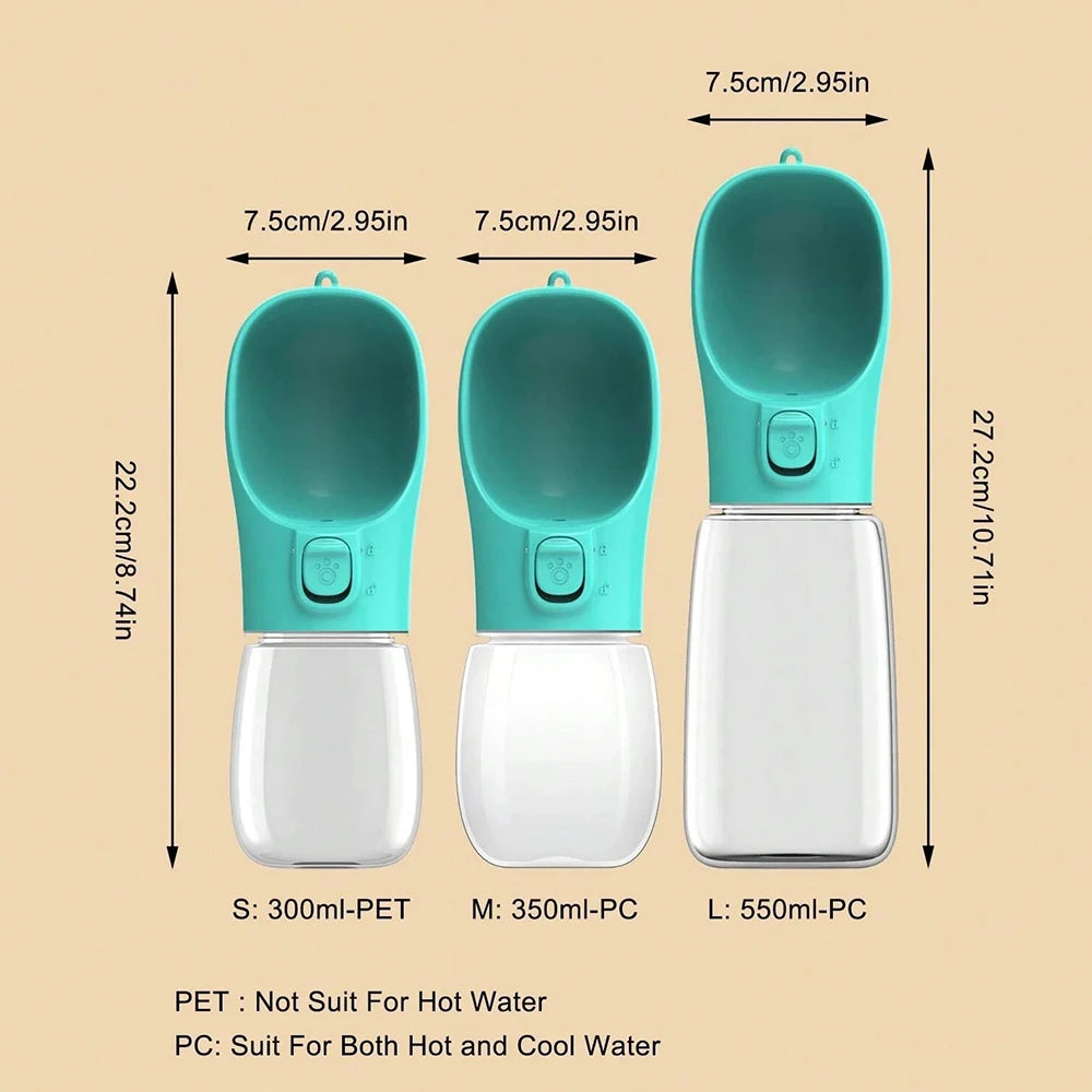 Bouteille d'eau pour chien, pour petits et grands chiens
