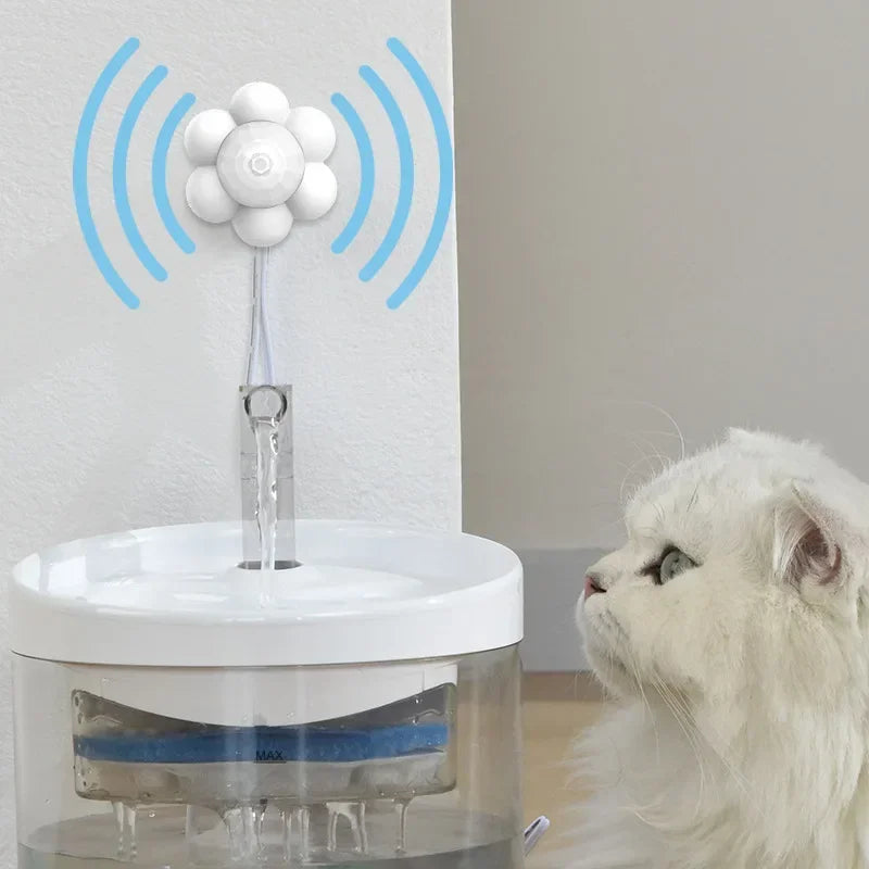 Fontaine d'eau intelligente pour animaux de compagnie, avec capteur de mouvement