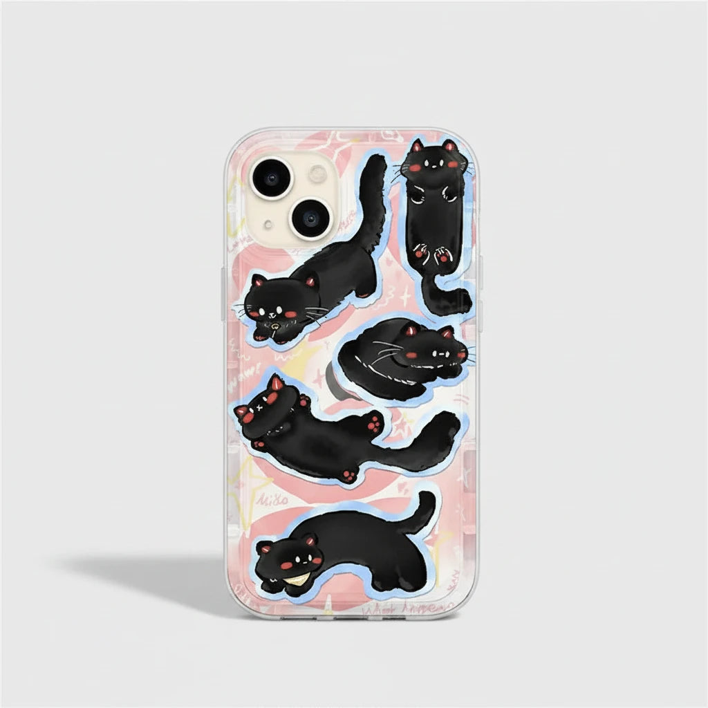 Coque souple chat mignon pour Samsung 