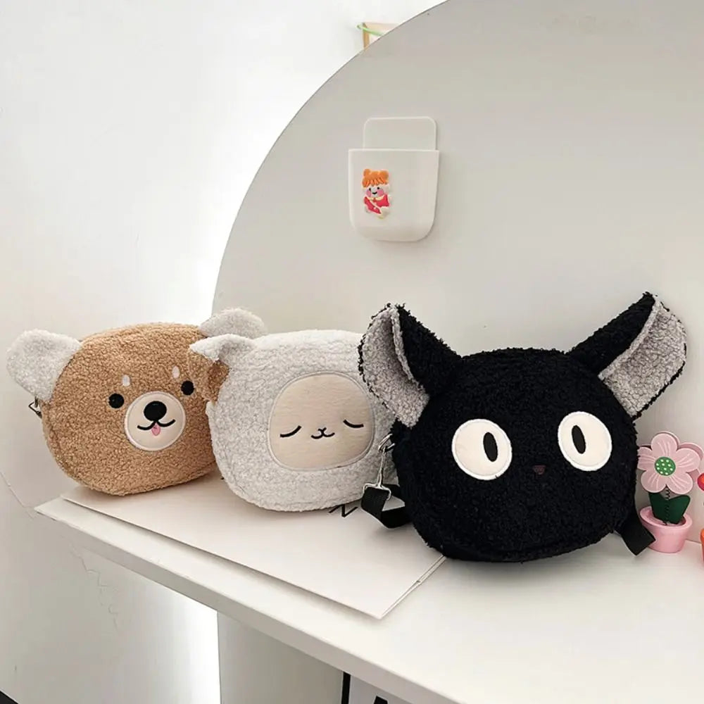 Sac à bandoulière en peluche pour femme