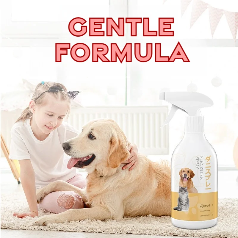 Spray anti-puces et tiques naturel pour chien et chat — 500ml