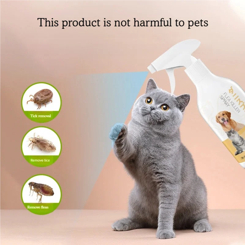 Spray anti-puces et tiques naturel pour chien et chat — 500ml
