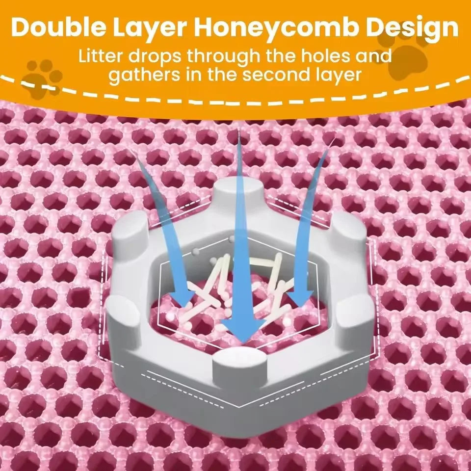 Tapis de litière pour chat imperméable double couche