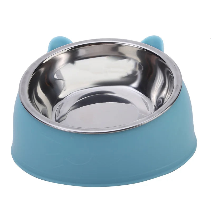 Bol créatif incliné pour chat, chaton, chiot, en acier inoxydable