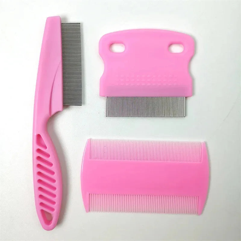 Lot de 3 peignes de toilettage anti-puces et anti-larmes pour chien et chat