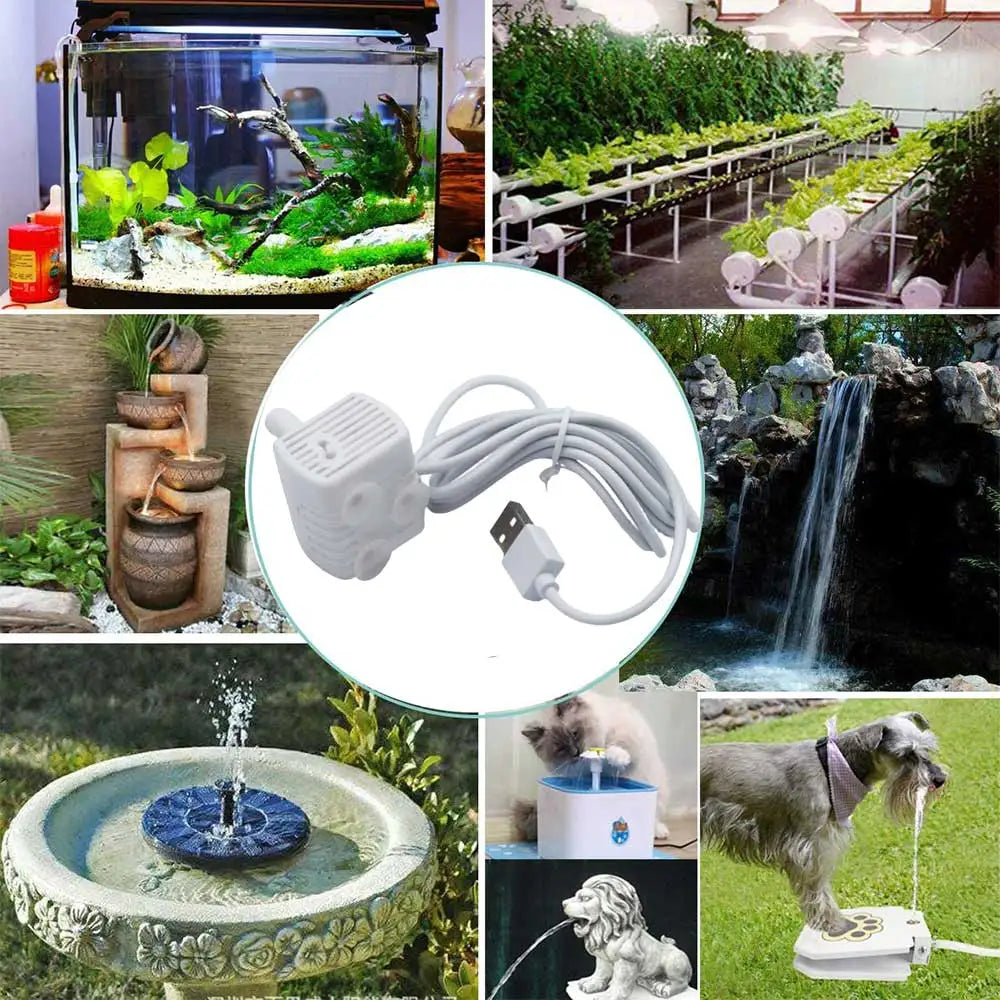 Pet Water Fountain, Dry Anti-burn Motor, Cat Water Pump, Flowers Drinking Bowl, Water Dispenser, Aquarium Fish Fountain