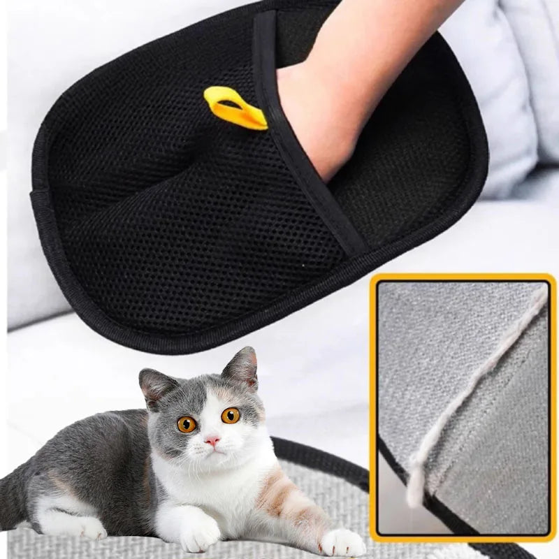 Gant de toilettage anti-poils pour chien et chat