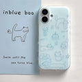 Coque iPhone motif chat & chien — Double protection style coréen kawaii