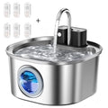 Cat Water Fountain, 3L Stainless Steel Wireless Charging Sensor, Automatic Drinking Fountain for Cats and Dogs, Pet Dispenser Bowl