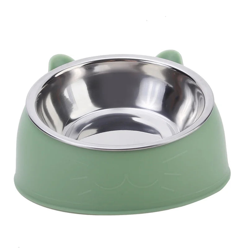 Bol créatif incliné pour chat, chaton, chiot, en acier inoxydable