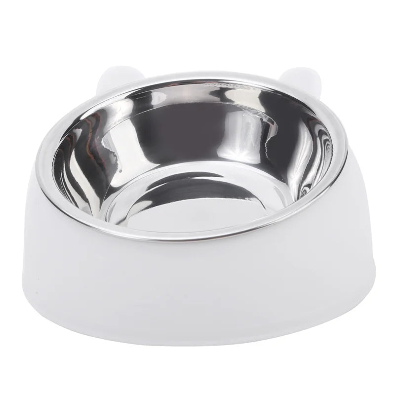 Bol créatif incliné pour chat, chaton, chiot, en acier inoxydable