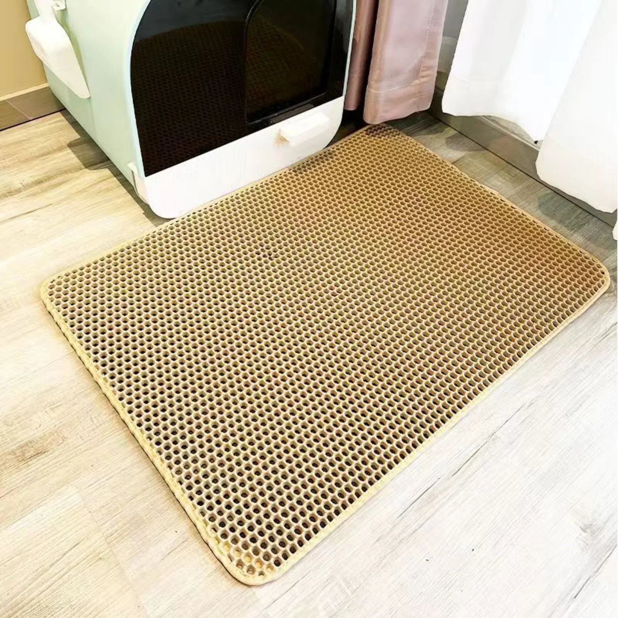 Extra Large Cat Litter Mat, Durable, Waterproof, Double Layer, Non-Slip, Washable, Pet Floor Protector, Litter Box, Sand Stopper