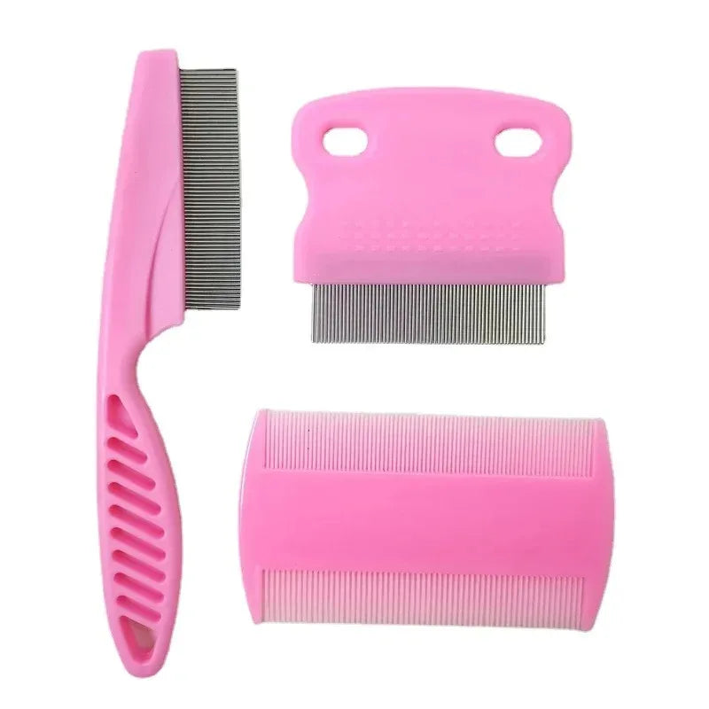 Lot de 3 peignes de toilettage anti-puces et anti-larmes pour chien et chat