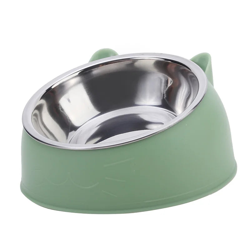 Bol créatif incliné pour chat, chaton, chiot, en acier inoxydable