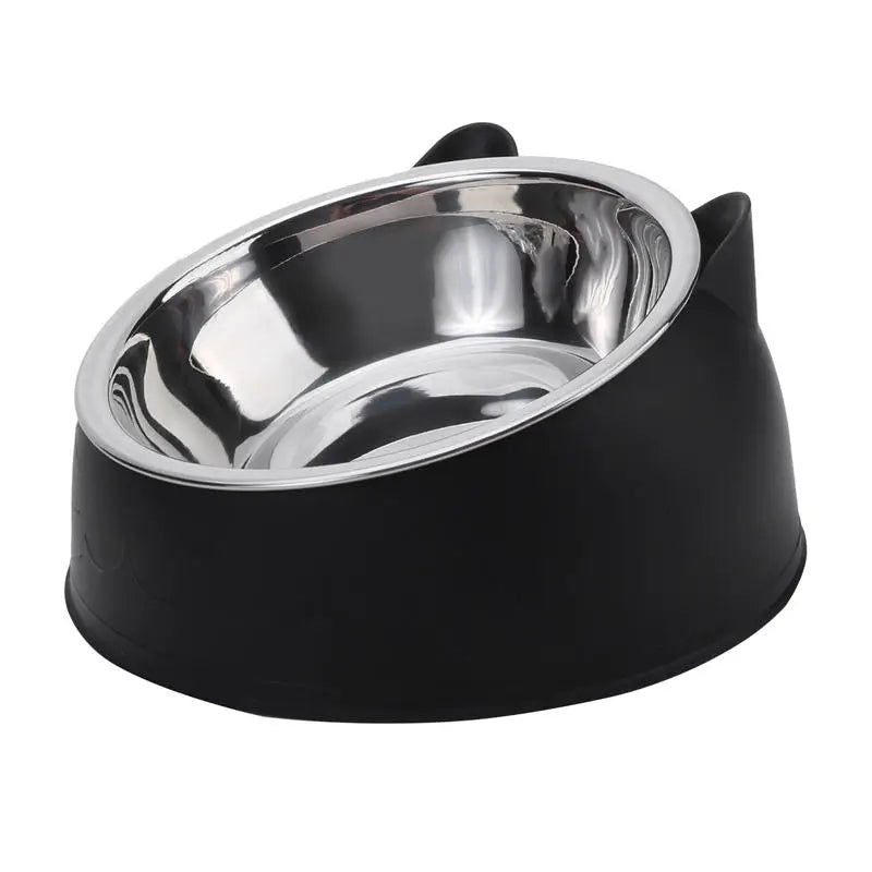 Bol créatif incliné pour chat, chaton, chiot, en acier inoxydable