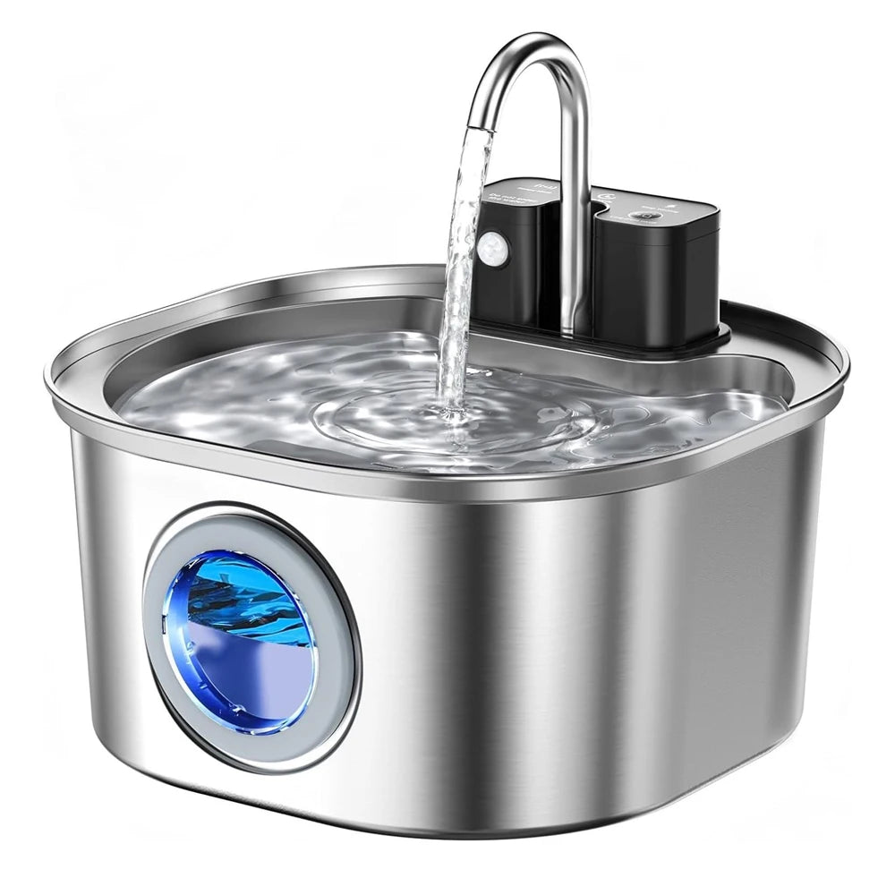 Fontaine d'eau pour chat, capteur de recharge sans fil 