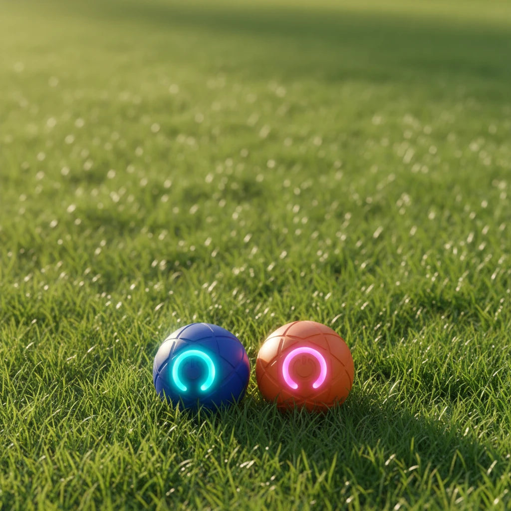 Balle interactive LED pour chien