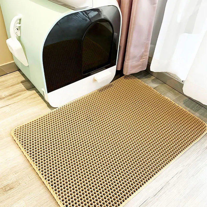 Litière imperméable pour chat, double couche