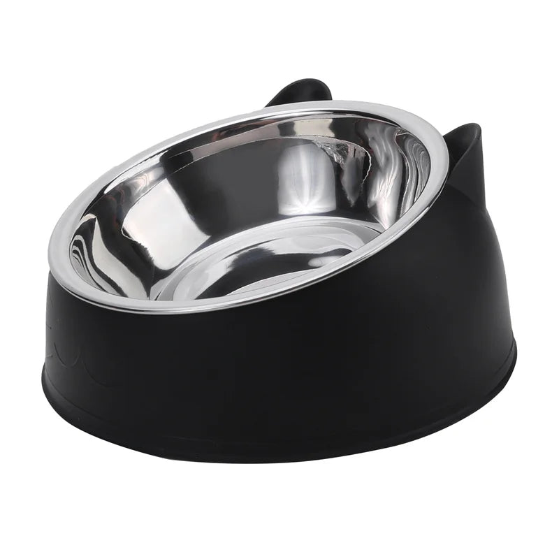 Bol créatif incliné pour chat, chaton, chiot, en acier inoxydable
