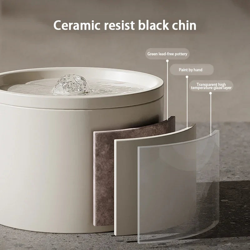 Distributeur automatique d'eau, Ultra silencieux, pour chien, silencieuse en céramique