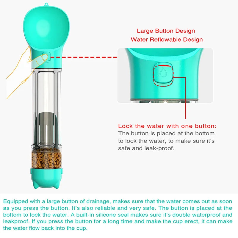 Bouteille d'Eau Portable pour Animaux de Compagnie