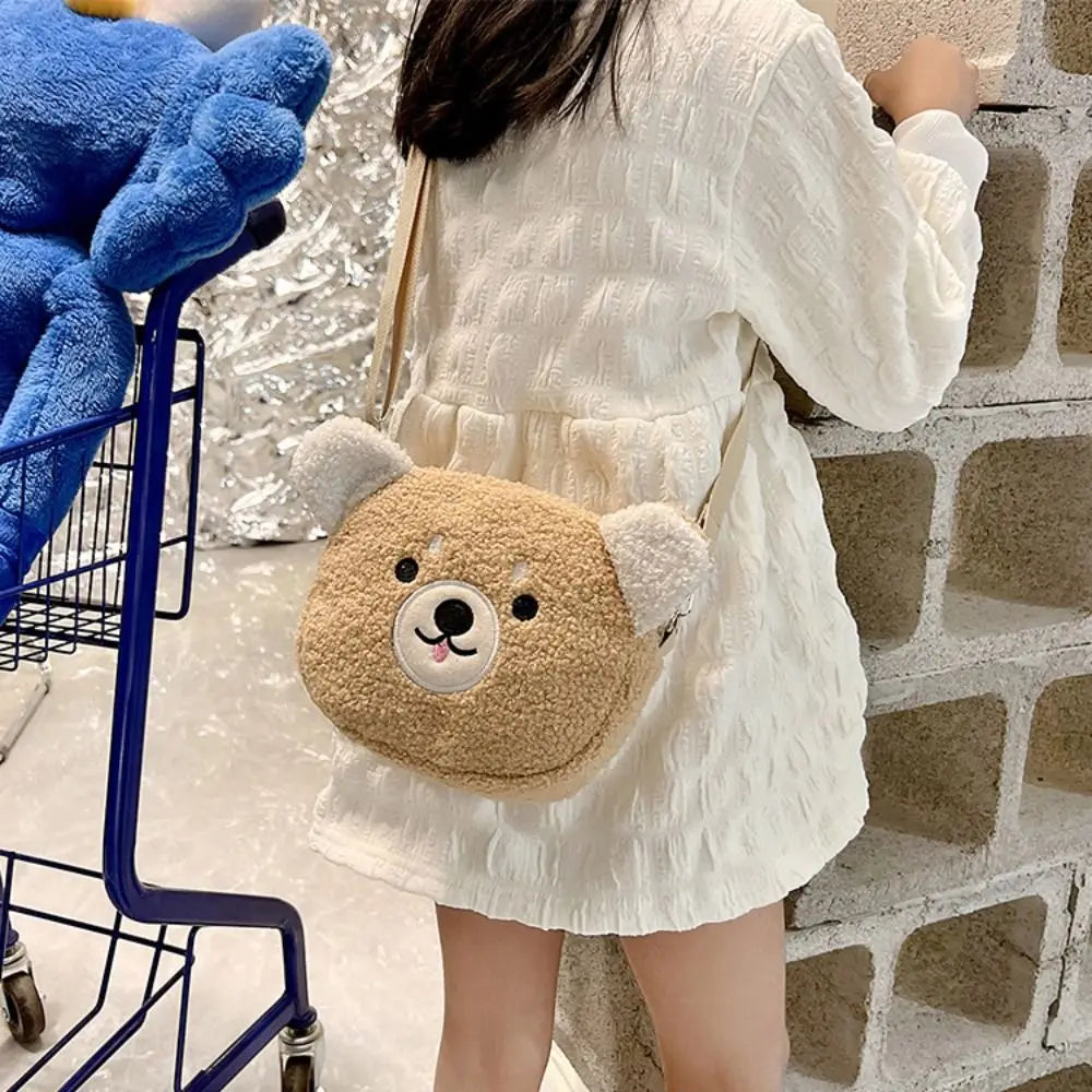 Sac à bandoulière en peluche pour femme