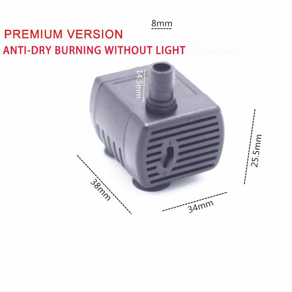 Pet Water Fountain, Dry Anti-burn Motor, Cat Water Pump, Flowers Drinking Bowl, Water Dispenser, Aquarium Fish Fountain