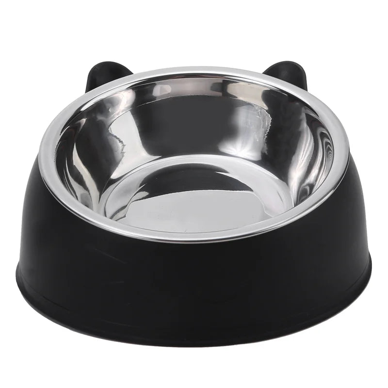 Bol créatif incliné pour chat, chaton, chiot, en acier inoxydable