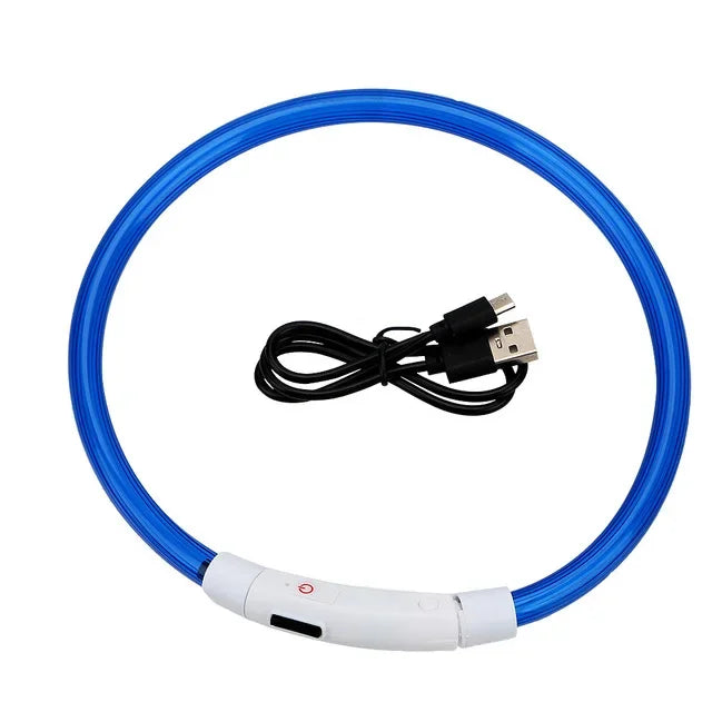Collier Led lumineux Usb pour chien, chat 3 Modes lumière LED