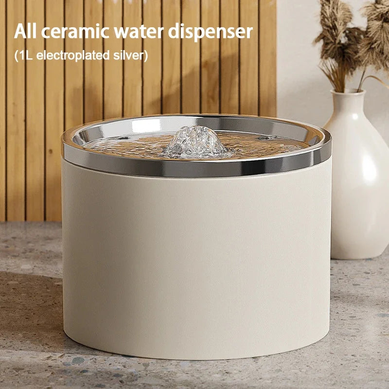 Distributeur automatique d'eau, Ultra silencieux, pour chien, silencieuse en céramique