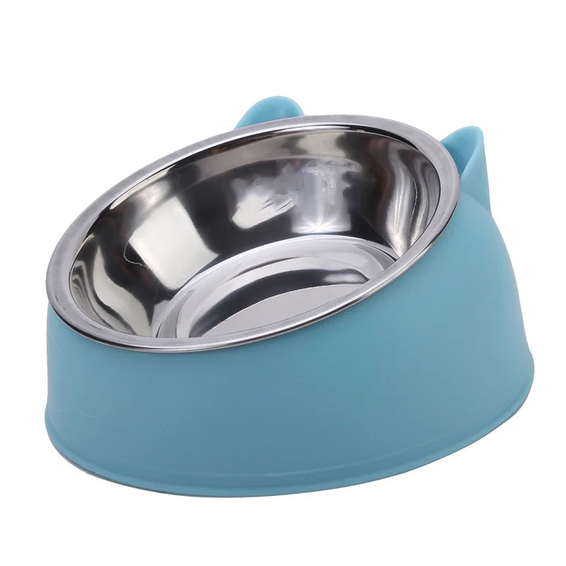 Bol créatif incliné pour chat, chaton, chiot, en acier inoxydable
