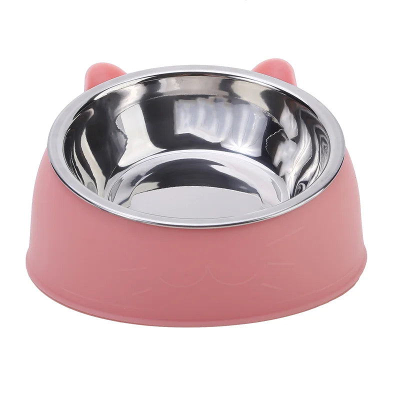 Bol créatif incliné pour chat, chaton, chiot, en acier inoxydable