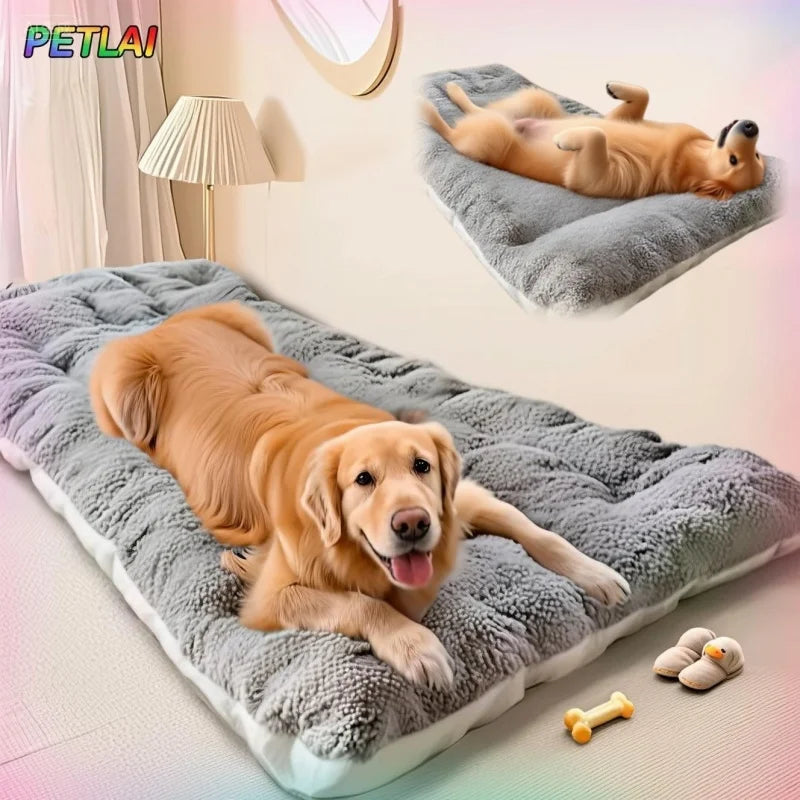 Tapis de Lit Chien Grande Taille - Chaud Hiver Golden