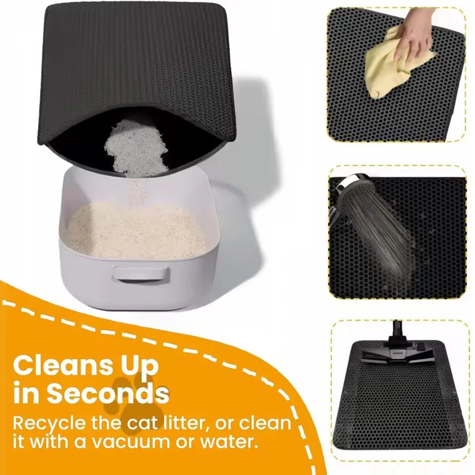 Tapis de litière pour chat imperméable double couche