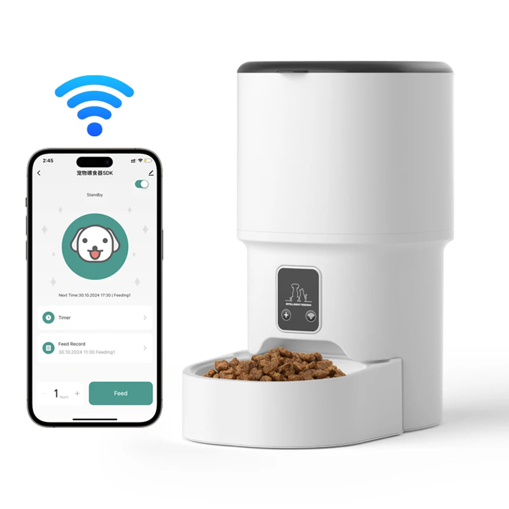 Distributeur automatique de croquettes WiFi pour chat et chien
