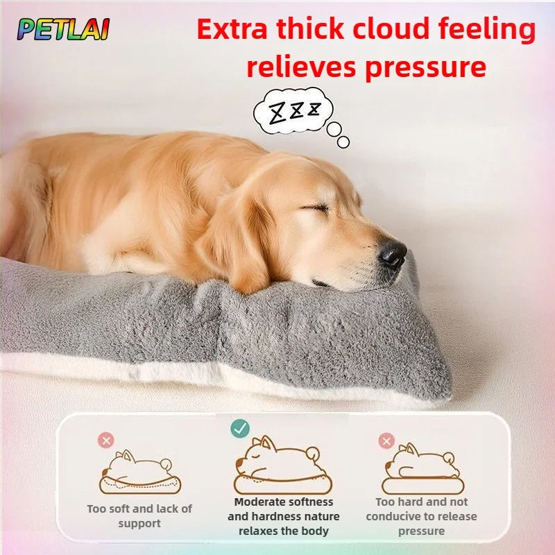 Dog bed mat, large size, for winter, keeps warm, double-sided use, Golden Retriever, stress relief