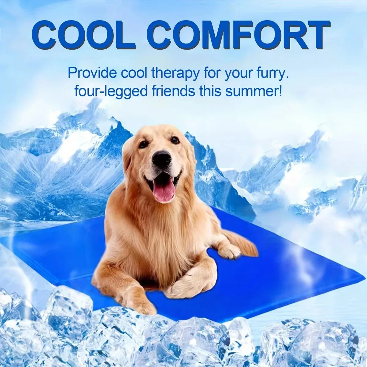 New Cooling Mat for Pets, Dog and Cat Pad, Summer Sleeping Cushion, Wear-Resistant, Heat Relief, Cooling Sponge Gel, Pet Supplies