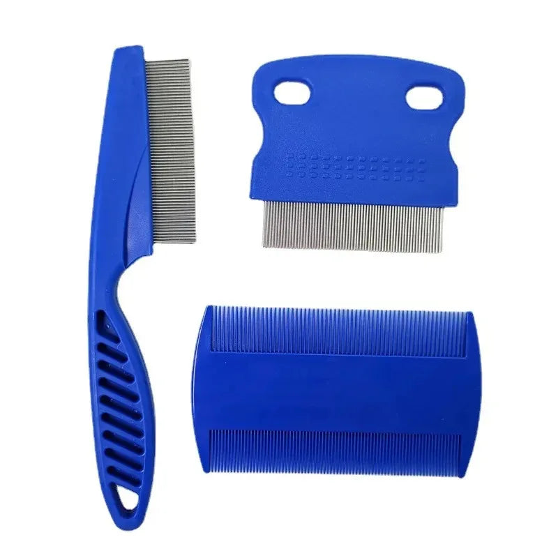 Lot de 3 peignes de toilettage anti-puces et anti-larmes pour chien et chat