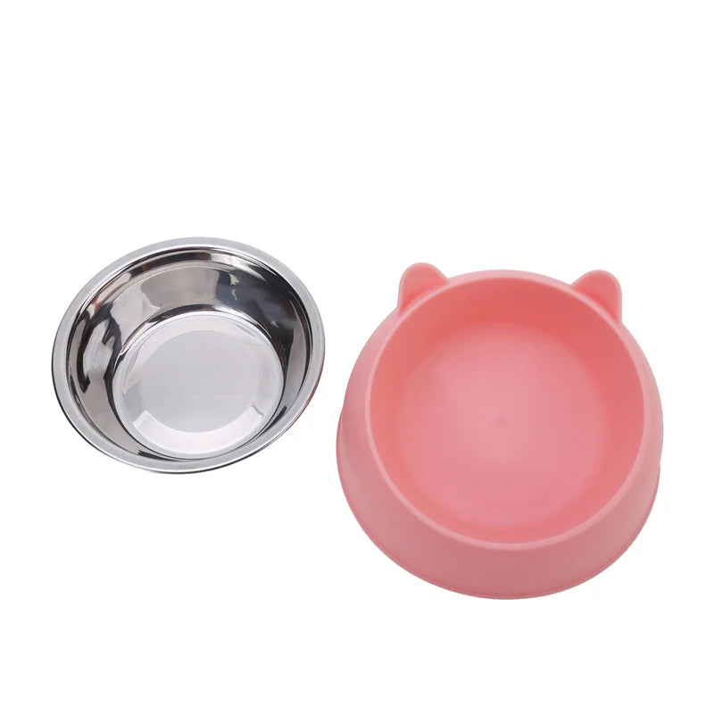 Bol créatif incliné pour chat, chaton, chiot, en acier inoxydable