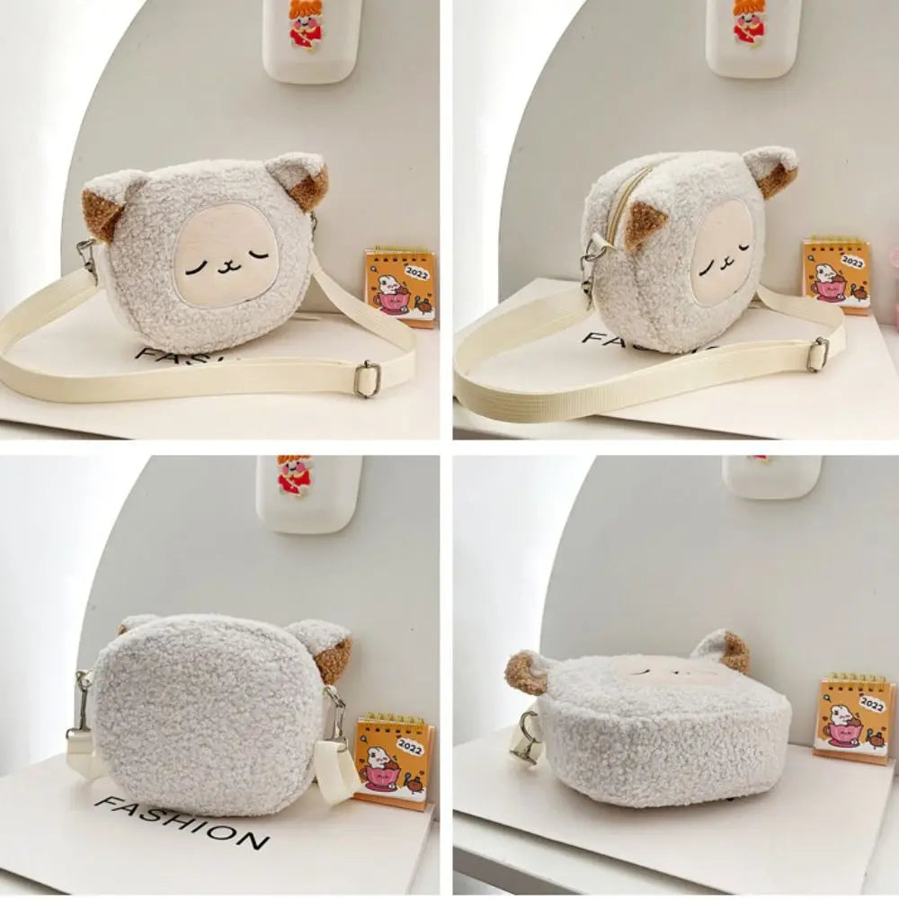 Sac à bandoulière en peluche pour femme